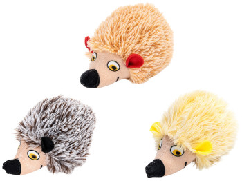 Игрушка-ёжик для кошек Nobleza со звуком, полиэстер, 9×5,5×5см, 3 цвета, (цена за 1шт)