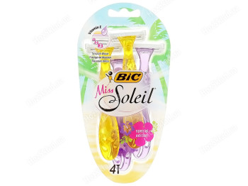 Станки для бритья Bic Miss Soleil Тропик 3 лезвия (цена за набор 4шт)