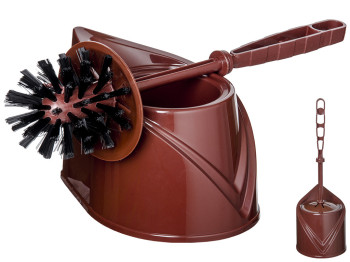 Ершик туалетный с подставкой Plastart коричневый 36см