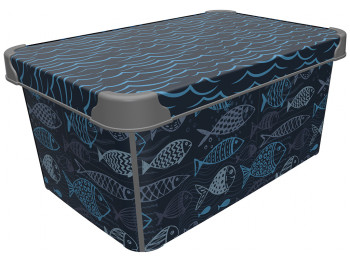 Контейнер Qutu Style Box Ocean Life, з кришкою, 10л 8690068355376