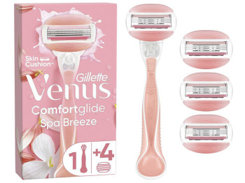 Бритва з 3 лезами Gillette Venus ComfortGlide Spa Breeze з 4 змінними касетами