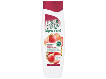 Шампунь Wash and Go Super Food, виноград і макадамія, для сухого волосся, 400 мл