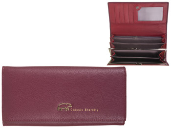 Кошелек женский кожзам. бордовый "Classic Eternity" 19х3х9см