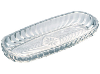 Блюдо Ecomo Oval-A, овальное, стекло, 18,5х7,8см, цвет прозрачный