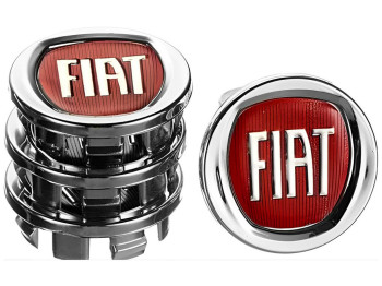 Заглушка колесного диска Fiat, 49x43, серый ABS пластик