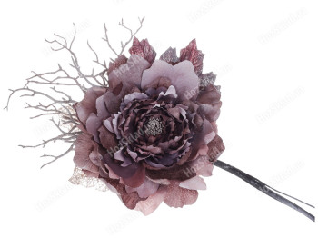 Декоративна штучна квітка з декором, 57см