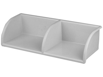 Полиця R plastic універсальна, 25x20x13,5см, білий мармур, 15003