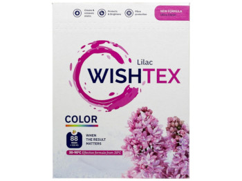 Порошок для прання кольорової білизни WishTex Color Lilac, 88 циклів, аромат бузку, 5,4 кг