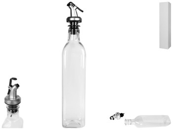 Бутылка пластиковая для масла, соуса, уксуса с дозатором, 0,5л, 5х25см