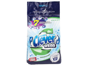 Стиральный порошок бесфосфатный Clever Weiss 4,225кг