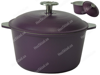 Казан із зовнішнім декоративним покриттям Prolis Metallic Borderaux 1,5л К-001,5НП (бр)