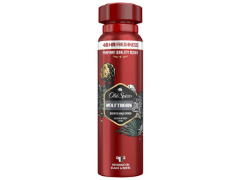 Дезодорант аэрозольный Old Spice Wolfthorn, до 48 часов, без алюминия, фруктовый аромат, 150мл