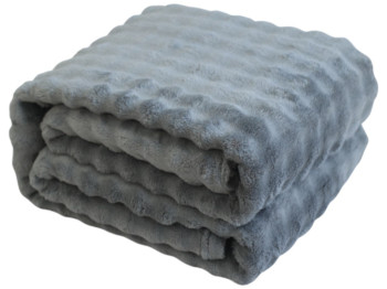 Плед Soho Volume, флис, 200×220см, цвет серый