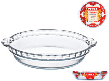 Форма стеклянная Pyrex, рефленая с ручками, 26х23см, 1,3л, 501076201065