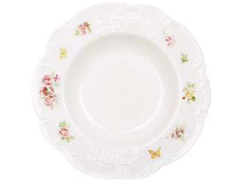 Тарелка суповая Chateau Roses Collection фарфоровая разноцветная 22.5×3.7 см