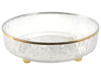 Подставка Led twist clear gold, поворотное, 27×8 см, круглая форма, цвет прозрачный
