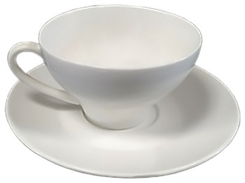 Чашка с блюдцем, белая, 200мл