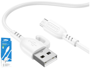 Кабель USB Borofone BX91 Micro 2.4A Колір Білий