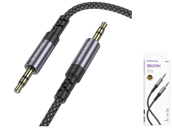 Кабель Aux Borofone BL24, 1м, цвет серый