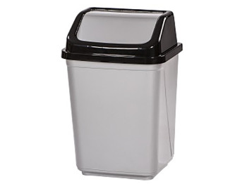 Контейнер для сміття Violet house Metalice Black з кришкою, 20л (колір сірий - чорний) 8690068956313