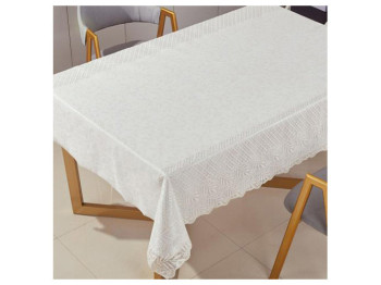 Клеенка ПВХ LACE белая, 1,37х20м (цена рулон)