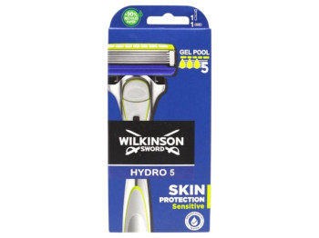 Бритва Wilkinson Sword Hydro 5 Skin Protection Sensitive мужская, со сменным картриджем, 5 лезвий