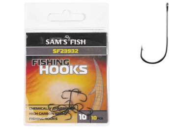 Крючок рыболовный длинное цевье Sams Fish №10 1,6х0,6см (цена за упаковку 10шт)