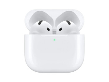 Блютуз стерео гарнитура Apple AirPods 4 copy (чип Jerry), bluetooth 5.3, сенсор, 250mAh, белый
