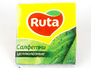 Серветки-губки "Ruta" целюлозні вологопоглинаючі 16x16см 3шт