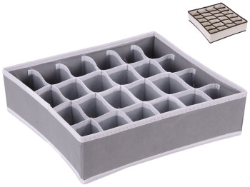 Ящик-органайзер для зберігання білизни 24 відділення 34,2х34,2х9см