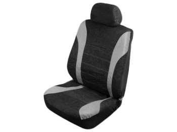 Набор чехлов VSC-38260V-11 "Velur" полный комплект (цена за набор 11шт) черно-серый