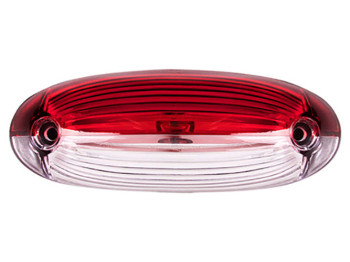 Повторитель габарита (овал) 18 LED 12, 24V бело-красный (TH-1818)