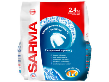 Стиральный порошок антибактериальный Sarma для ручной стирки 2400г