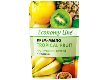 Крем-мило рідке з гліцерином Economy Line тропічні фрукти 460мл