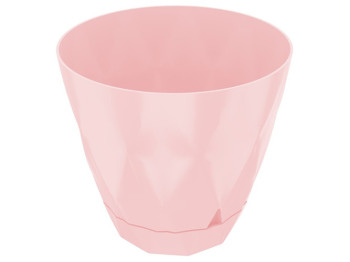 Горщик для квітів Violet House 0201 Prizma Pink, з внутрішнім зливом води, 7л, 8690069935683