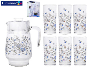 Набор Luminarc "Aime Romantique" Графин 1,6л и 6 стаканов 270мл 82812/N3217