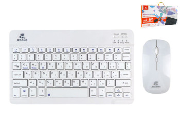 Бездротова клавіатура та миша Jeqang JB-350 Bluetooth charging, білий