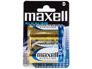 Батарейка Maxell Alkaline, 1.5V, LR20 алкалінова (ціна за блістер 2шт) 161170