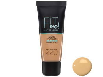 Тональный крем матирующий Maybelline New York "Fit me Matte+poreless normal to oily" тон 220 30мл