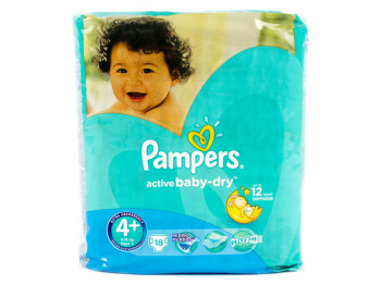 Подгузники Pampers "Active Baby-Dry Maxi Plus" (9-16 кг) 18шт