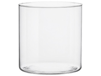Ваза Glasset Luca, скляна, циліндрична, прозора, 19 см