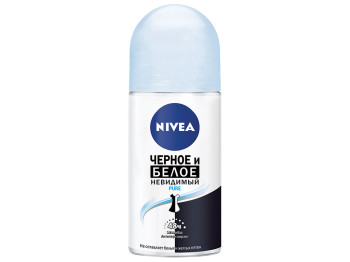 Дезодорант-антиперспірант кульковий Nivea "Невидимий захист" pure, 48 ч. для чорного і білого 50мл