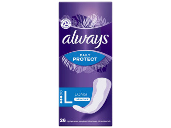 Прокладки ежедневные Always Daily Protect Long, гигиенические, удлиненные, 3 капли, 18x6x8см, 26шт