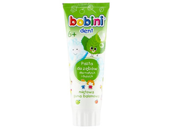 Зубная паста Bobini Kids Mint Bubble Gum, для детей от 6 лет, 75мл