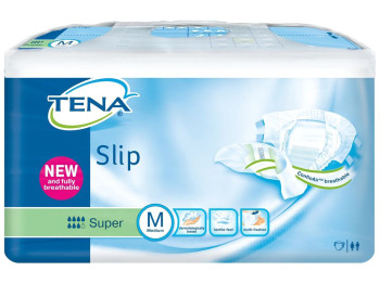 Подгузники для взрослых Tena Slip Super Medium, 70-120см, 7капель, 30шт