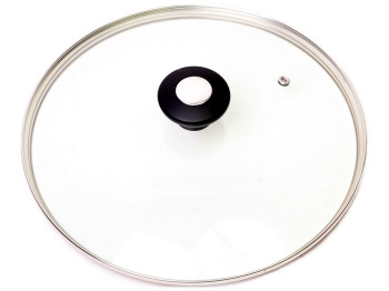 Кришка скляна Kamille з металевим обідком (універсальна) D24см