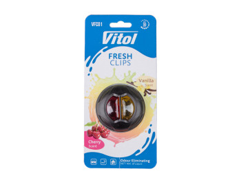 Освежитель воздуха Vitol Fresh Clips Cherry + Vanilla, клипса