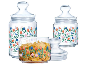 Набор банок Luminarc, Club Rossary, стекло, 0,5+0,75+1л 0883314062632