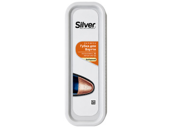 Губка-блеск для ухода за обувью Silver, стандартная, бесцветная, 3,5 x 11,5 см