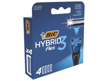 Кассеты сменные BIC Flex 3 Hybrid 3 лезвия (цена за набор 4шт)